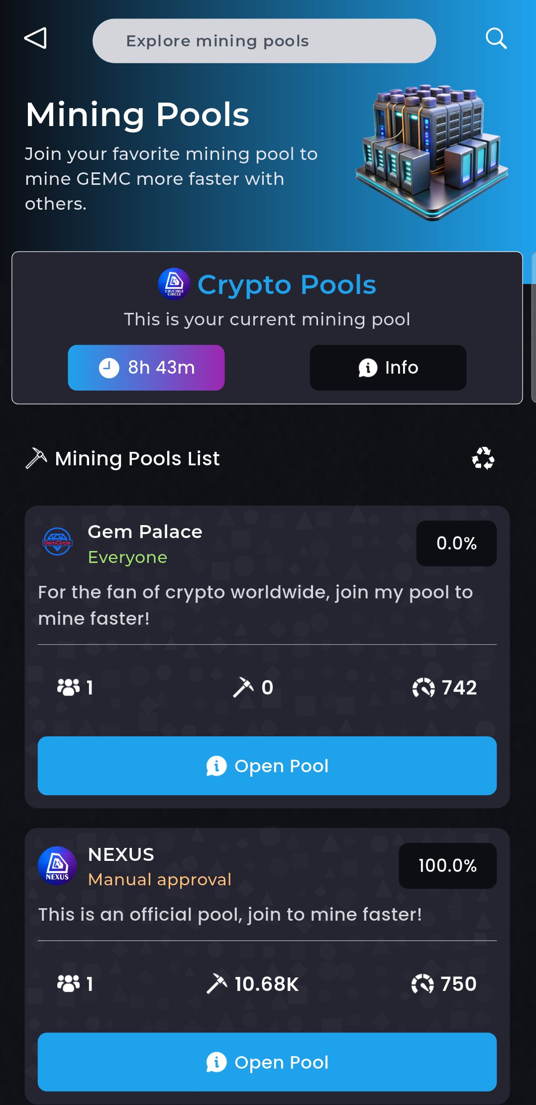 App Mining Pools